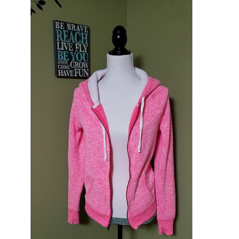 Pink Zip up Sweater